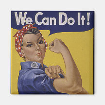 We Can Do It! Women's History Refrigerator Magnets