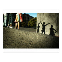 We cheer, we dance, we act crazy postcard