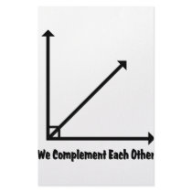 we complement each other stationery design