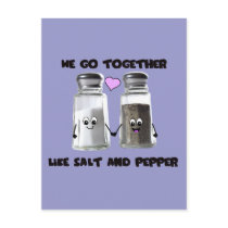 We go together like salt and pepper postcards