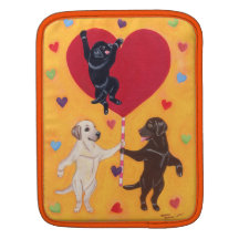 We Have a Big Heart Labradors Painting Sleeves For iPads