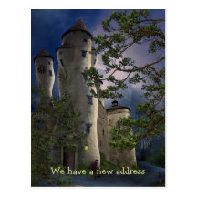 We have a new address - Postcard invitation