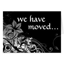 we have moved announcement greeting card