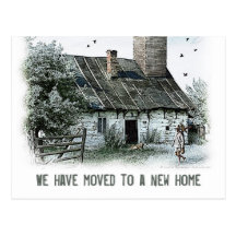 We have moved to a new home - Postcard invitation