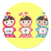 we heart you stickers