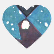 We Live Beyond 4D Heart Stickers