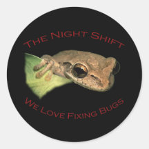 We Love Fixing Bugs Round Sticker