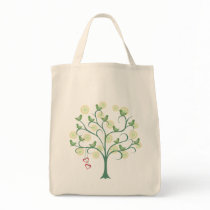We Love Green Bird llustration Eco Tote Bag