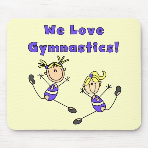 We Love Gymnastics Tshirts and Gifts Mousepad