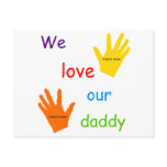We Love Our Daddy (2 Children) Postcard