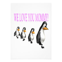 We Love You Mommy Personalized Invites