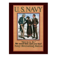 We Need You World War 2 Postcard