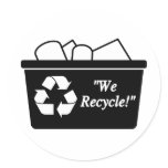 We Recycle stickers