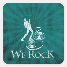 We Rock Calcomanía Cuadradase
