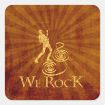 We Rock Calcomanías Cuadradases