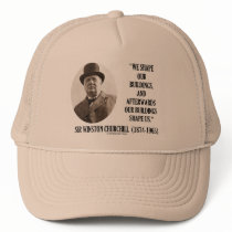 We Shape Our Buildings (Winston Churchill Quote) Hats