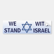 We Stand With Israel Bumper Stickers