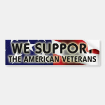 We Support American Veterans Bumper Sticker