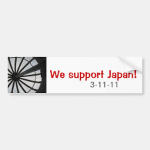 We Support Japan Bumper Sticker