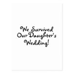We Survived Our Daughters Wedding Post Cards