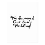 We Survived Our Sons Wedding Post Card