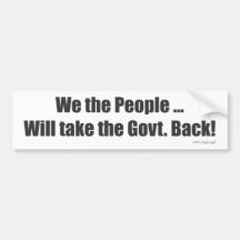 We The People Bumper Sticker