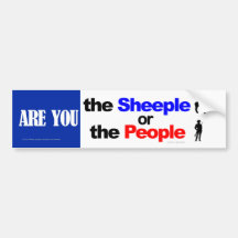 WE the PEOPLE no sheeple bumper sticker