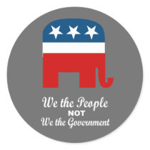 We the people not we the government round stickers