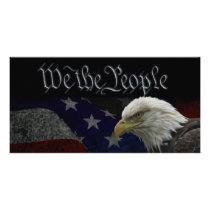 We The People Patriotic Card Personalized Photo Card