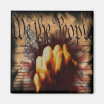 We The People Pray Square Magnet