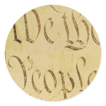 We The People Round Sticker