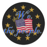 We, the People Round Stickers