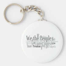 We the People - US Constitution words libertarian Key Chains