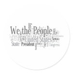 We the People - US Constitution words libertarian Sticker