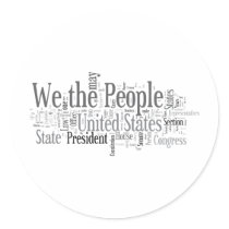 We the People - US Constitution words libertarian Sticker