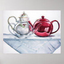 We Three Teapots Art Print