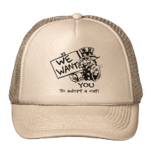 We Want YOU, To adopt a cat! Hat