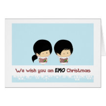 We wish you an Emo Christmas Greeting Card