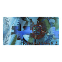 Wealth Puzzle Custom Photo Card