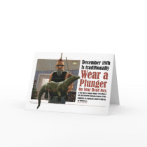 Wear A Plunger On Your Head Day Card