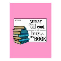 Wear the Old Coat . . Book Quote Post Card