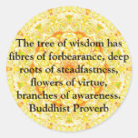 Wearable Buddhist Wisdom - The tree of wisdom Round Stickers