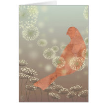 "Wearing Queen Anne's Lace"  Blank Card