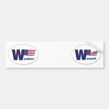 Weasel Wanker Bumpersticker Bumper Sticker