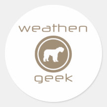 Weathen Terrier Round Stickers