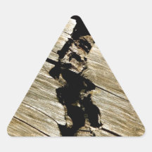 WEATHER BEATEN LOG ABSTRACT DESIGN TRIANGLE STICKERS