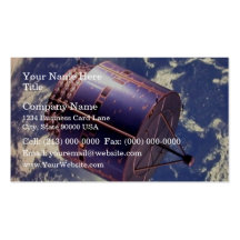 Weather satellite model in space business cards