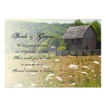 Weathered Barn Country Wedding Save the Date Invitation