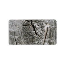 Weathered barn wood with knot personalized address labels
