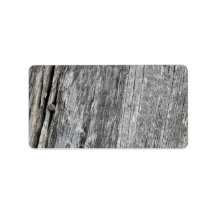 Weathered barn wood with nail personalized address label